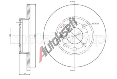 METELLI Brzdov kotou - 236 mm MT 23-0080, 23-0080