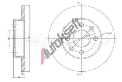 METELLI Brzdov kotou - 238 mm MT 23-0082, 23-0082