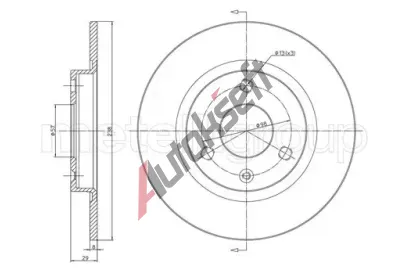 METELLI Brzdov kotou - 238 mm MT 23-0153, 23-0153