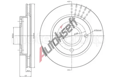 METELLI Brzdov kotou - 240 mm MT 23-0169, 23-0169