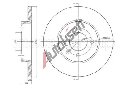METELLI Brzdov kotou - 256 mm MT 23-0186C, 23-0186C