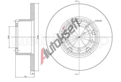 METELLI Brzdov kotou - 280 mm MT 23-0210, 23-0210