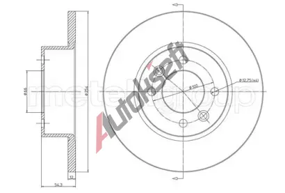 METELLI Brzdov kotou - 254 mm MT 23-0218, 23-0218