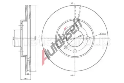 METELLI Brzdov kotou - 256 mm MT 23-0230C, 23-0230C
