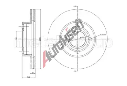 METELLI Brzdov kotou - 256 mm MT 23-0234, 23-0234