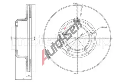 METELLI Brzdov kotou - 298 mm MT 23-0237, 23-0237