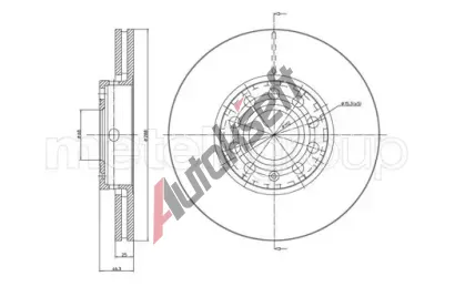 METELLI Brzdov kotou - 288 mm MT 23-0262C, 23-0262C