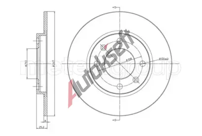METELLI Brzdov kotou - 247 mm MT 23-0271, 23-0271