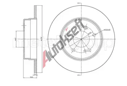 METELLI Brzdov kotou - 278 mm MT 23-0277C, 23-0277C