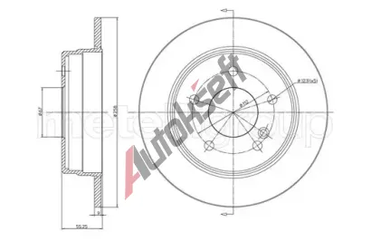 METELLI Brzdov kotou - 258 mm MT 23-0315C, 23-0315C