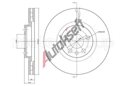 METELLI Brzdov kotou - 281 mm MT 23-0338, 23-0338