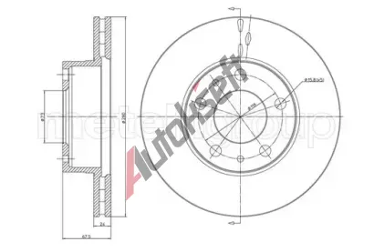 METELLI Brzdov kotou - 280 mm MT 23-0340, 23-0340