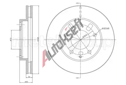 METELLI Brzdov kotou - 258 mm MT 23-0347, 23-0347