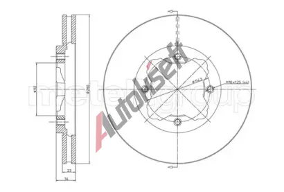 METELLI Brzdov kotou - 260 mm MT 23-0360, 23-0360