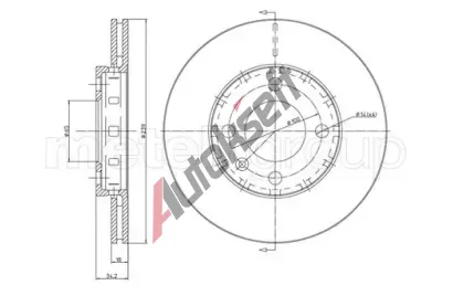 METELLI Brzdov kotou - 239 mm MT 23-0372, 23-0372