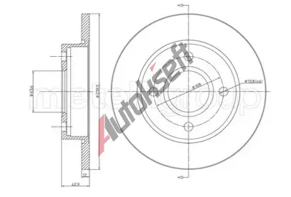 METELLI Brzdov kotou - 240 mm MT 23-0377, 23-0377