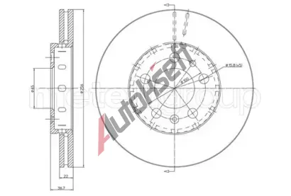 METELLI Brzdov kotou - 256 mm MT 23-0390C, 23-0390C