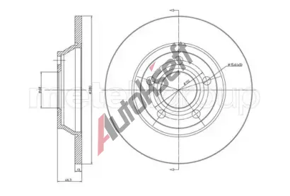 METELLI Brzdov kotou - 280 mm MT 23-0392C, 23-0392C