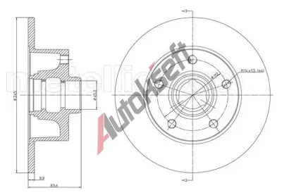 METELLI Brzdov kotou - 245 mm MT 23-0394, 23-0394