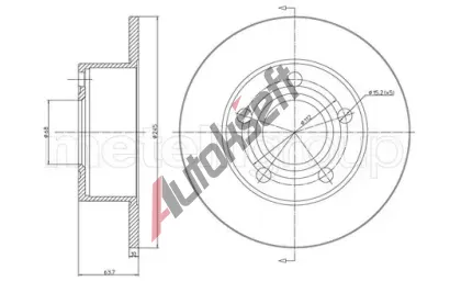 METELLI Brzdov kotou - 245 mm MT 23-0395C, 23-0395C