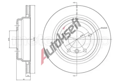 METELLI Brzdov kotou - 298 mm MT 23-0398C, 23-0398C