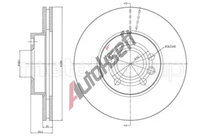 METELLI Brzdov kotou - 288 mm MT 23-0403C, 23-0403C
