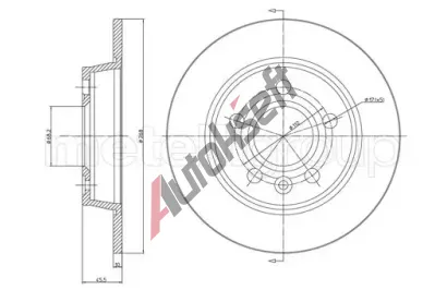 METELLI Brzdový kotouč - 268 mm MT 23-0404C, 23-0404C  METELLI Brzdový kotouč - 268 mm MT 23-0404C, 23-0404C