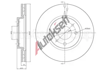 METELLI Brzdov kotou - 257 mm MT 23-0407C, 23-0407C