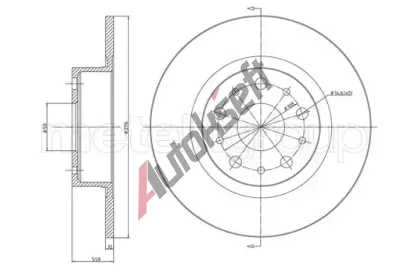 METELLI Brzdov kotou - 276 mm MT 23-0410C, 23-0410C