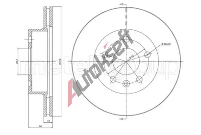 METELLI Brzdov kotou - 276 mm MT 23-0416, 23-0416