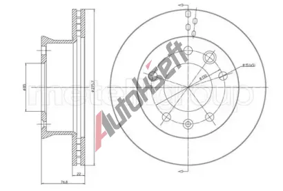 METELLI Brzdov kotou - 276 mm MT 23-0418, 23-0418