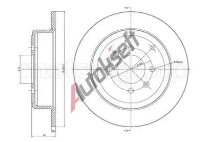 METELLI Brzdov kotou - 290 mm MT 23-0431C, 23-0431C