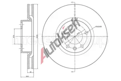 METELLI Brzdov kotou - 296 mm MT 23-0441, 23-0441