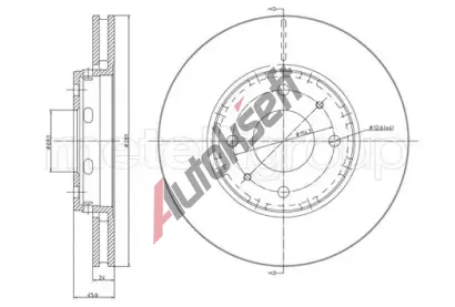 METELLI Brzdov kotou - 281 mm MT 23-0467C, 23-0467C