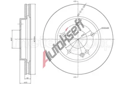 METELLI Brzdov kotou - 260 mm MT 23-0469C, 23-0469C
