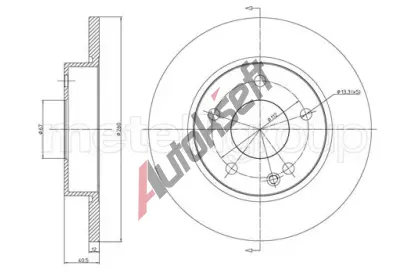 METELLI Brzdov kotou - 260 mm MT 23-0470C, 23-0470C