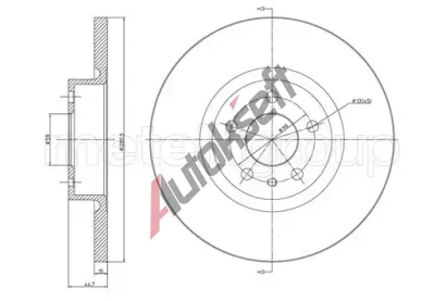 METELLI Brzdov kotou - 281 mm MT 23-0472C, 23-0472C