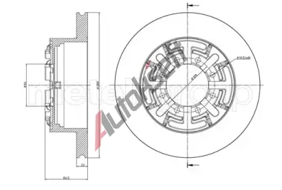 METELLI Brzdov kotou - 289 mm MT 23-0477, 23-0477