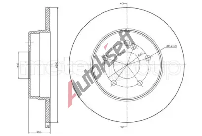 METELLI Brzdov kotou - 290 mm MT 23-0485C, 23-0485C