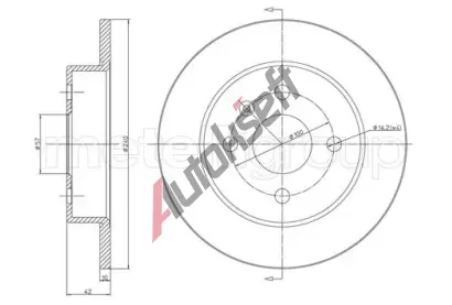 METELLI Brzdov kotou - 240 mm MT 23-0488C, 23-0488C