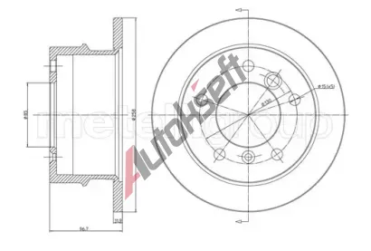 METELLI Brzdov kotou - 258 mm MT 23-0491, 23-0491