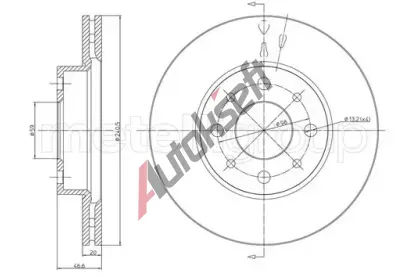 METELLI Brzdov kotou - 240 mm MT 23-0496, 23-0496