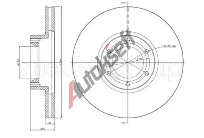 METELLI Brzdov kotou - 280 mm MT 23-0499C, 23-0499C