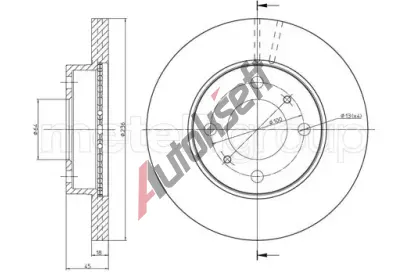 METELLI Brzdov kotou - 236 mm MT 23-0505C, 23-0505C