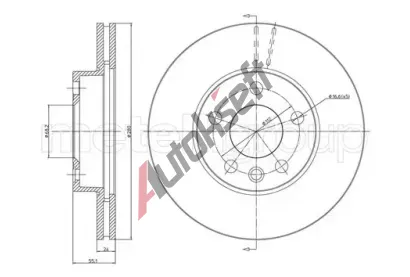 METELLI Brzdov kotou - 280 mm MT 23-0507, 23-0507