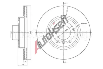 METELLI Brzdov kotou - 300 mm MT 23-0515C, 23-0515C