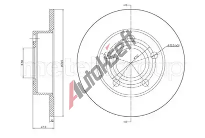 METELLI Brzdov kotou - 245 mm MT 23-0531C, 23-0531C