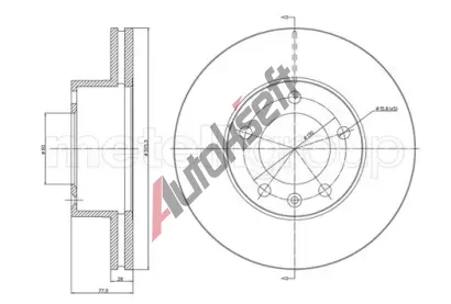 METELLI Brzdov kotou - 305 mm MT 23-0532C, 23-0532C
