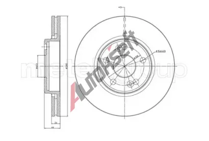 METELLI Brzdov kotou - 280 mm MT 23-0533, 23-0533