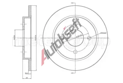 METELLI Brzdov kotou - 253 mm MT 23-0542C, 23-0542C